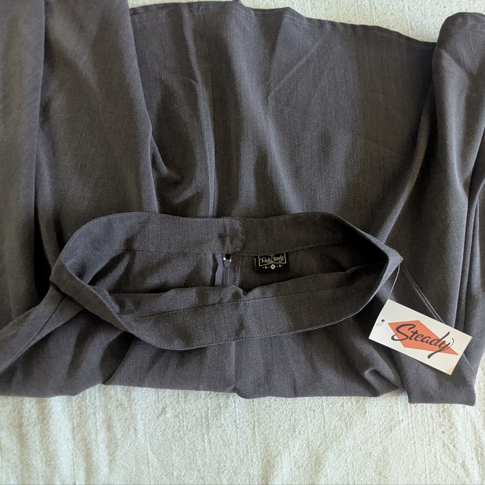 RockSteady Charcoal Gray A Line Skirt - Picture 4 of 6